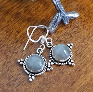 Quartz sterling silver earrings